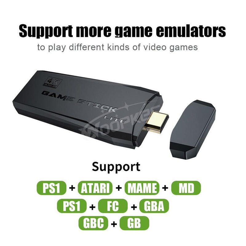 Vídeo Game Stick Retrô Original 4k UltraHD com 10000 jogos 64gb